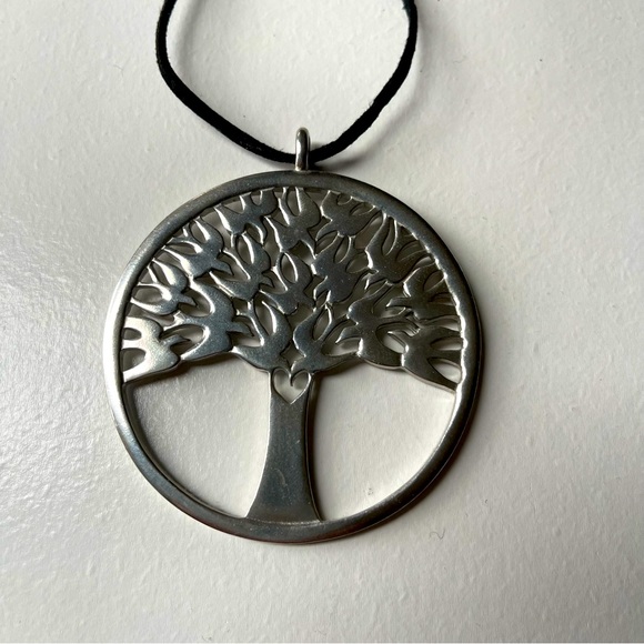 Arbor Vitae Ornament, Tree of Life, Lovell designs, Polished Pewter Ornament - Picture 1 of 6